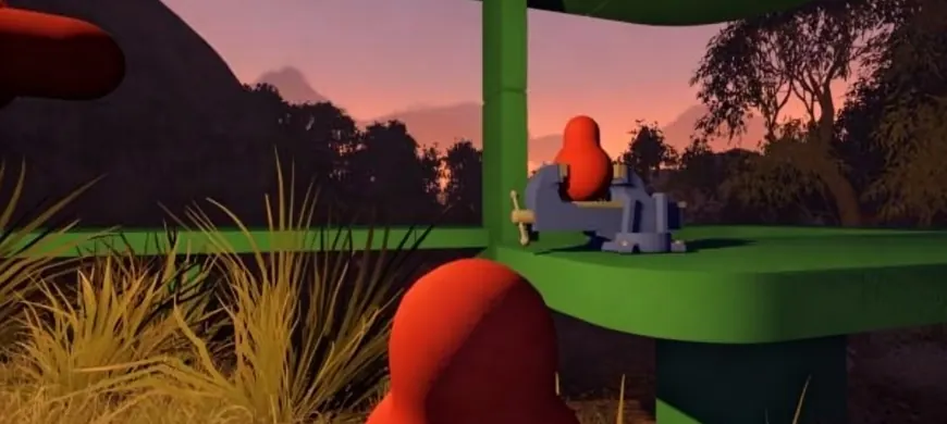 The hilltop telescope puzzle at sunset