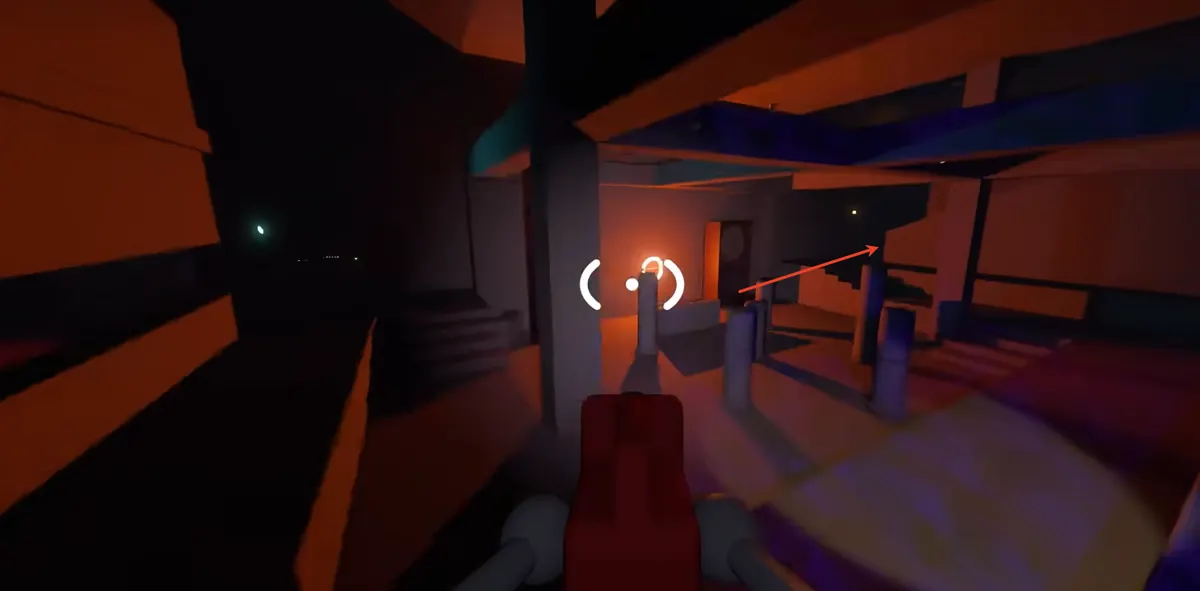 The glowing room along the hidden room route